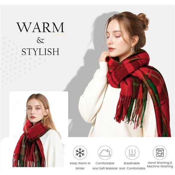 Winter Scarfs for Women - 79" x 23" S4 - Picture 3 of 6